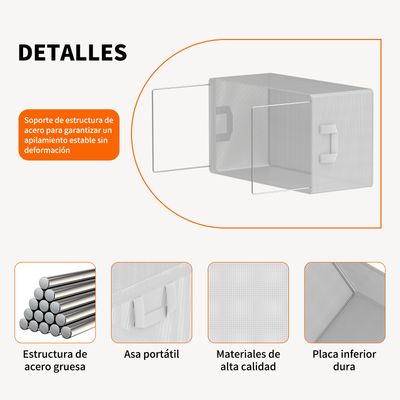 Imagen 2 del producto 6 X Bolsas Organizador Ropa Caja Plegable Asa Almacenamiento