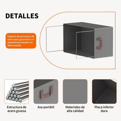 Imagen 2 del producto 6 X Bolsas Organizador Ropa Caja Plegable Asa Almacenamiento