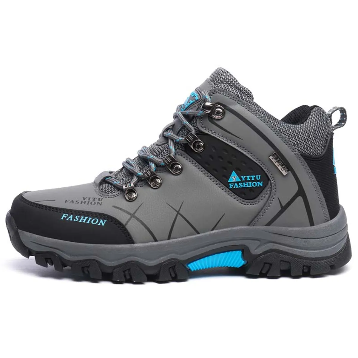 SHANDIAN - Zapatillas de Trekking para hombres Gris.