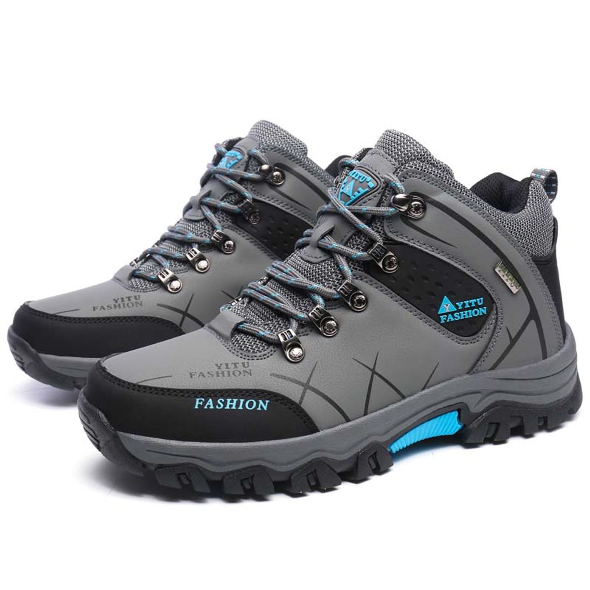 SHANDIAN - Zapatillas de Trekking para hombres Gris.