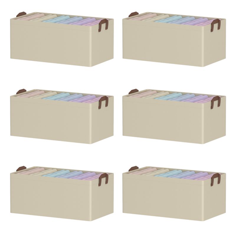 YAYKO - 6 X Bolsas Organizador Ropa Caja Plegable Asa Almacenamiento