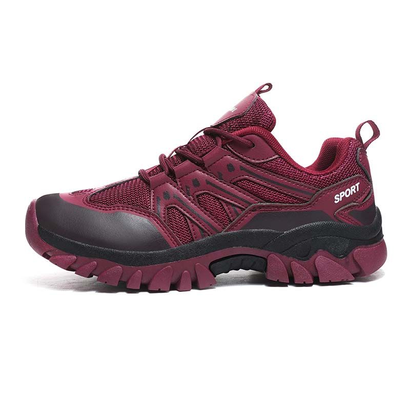 SHANDIAN - Zapatillas de mujer trekking para Rojo.