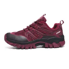 SHANDIAN - Zapatillas de mujer trekking para Rojo.