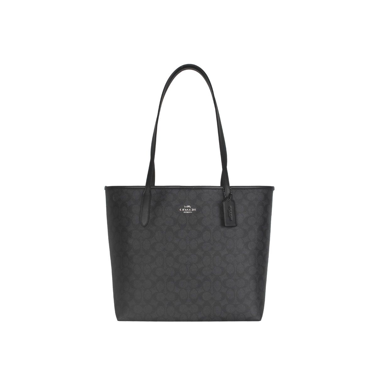 COACH - COACH CITY Womens Black-Grey Tote Handbag