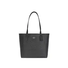 COACH - CITY Womens Black-Grey Tote Handbag