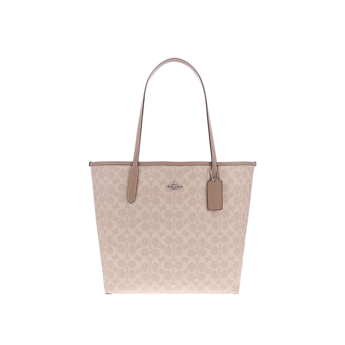 COACH - COACH City Tote Bag In Signature Canvas Sand Taupe CV976