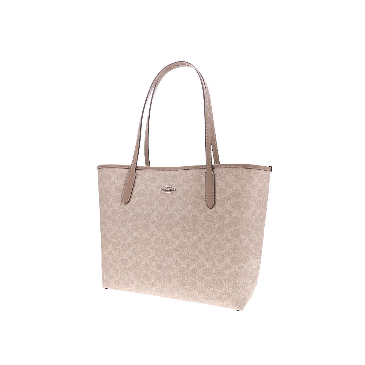 COACH - COACH City Tote Bag In Signature Canvas Sand Taupe CV976