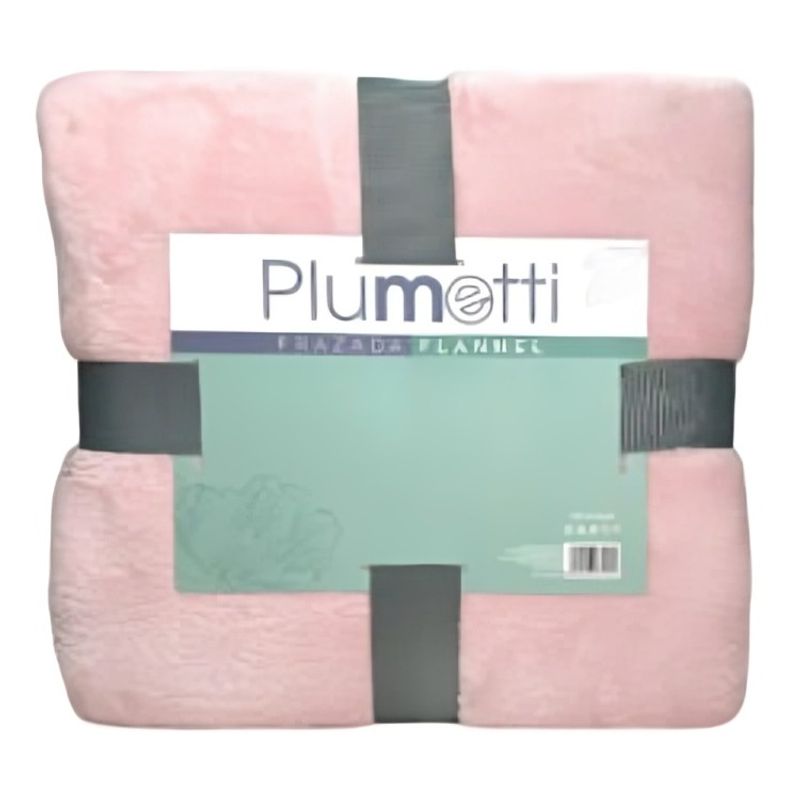 PLUMETTI - Frazada Flannel 1.5 Plazas / Rosa Claro – Plumetti