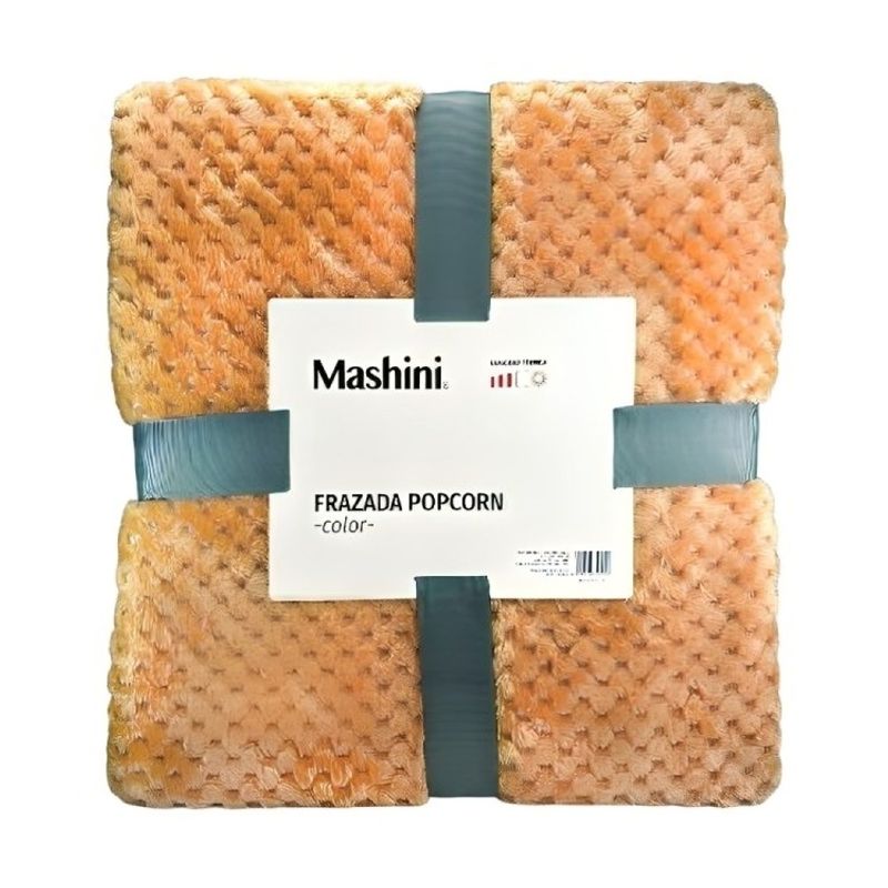 MASHINI - Frazada PopCorn 1.5 Plazas / Amarillo – Mashini