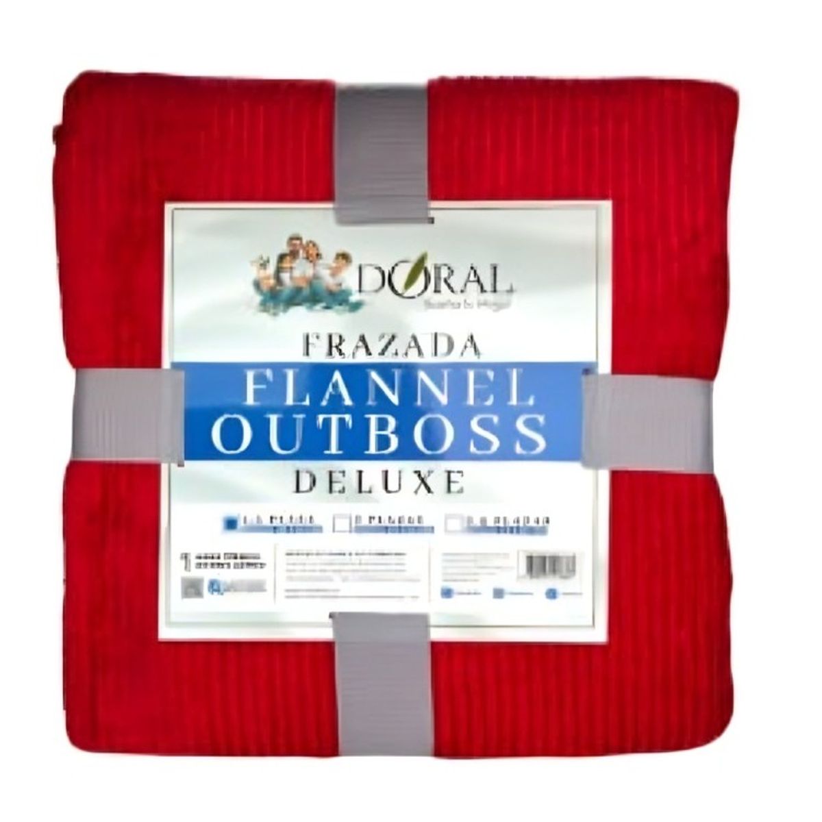 DELUXE - Frazada Flannel Outboss Deluxe 1.5 Plazas / Rojo – Doral