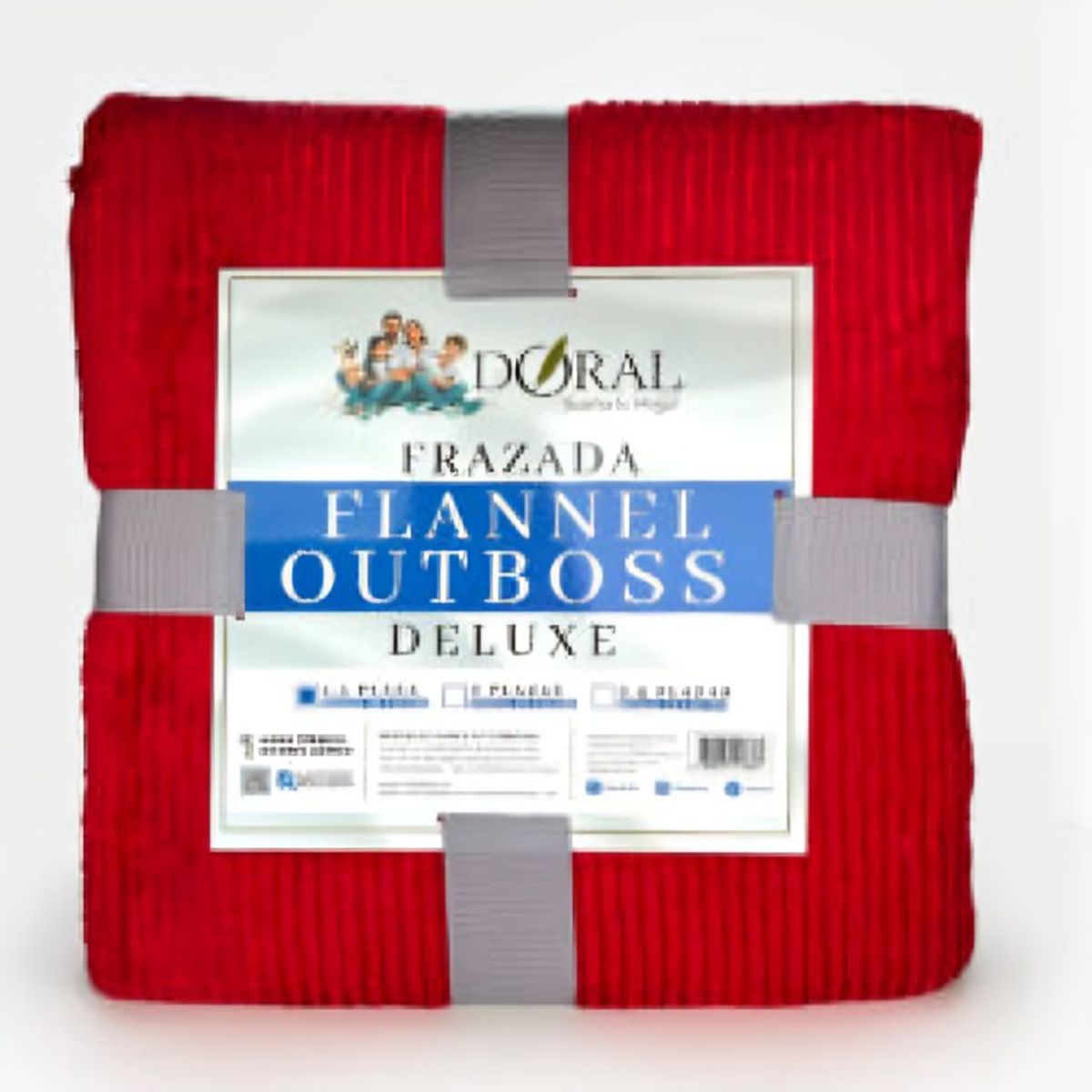DELUXE - Frazada Flannel Outboss Deluxe 1.5 Plazas / Rojo – Doral