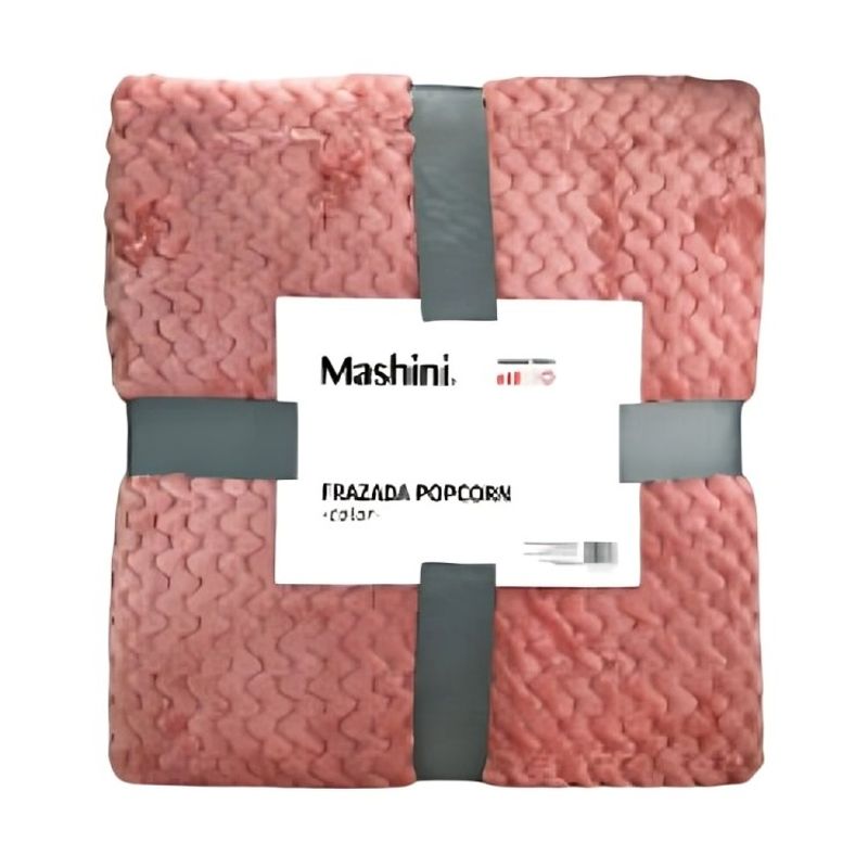 MASHINI - Frazada PopCorn 1.5 Plazas / Rosado – Mashini