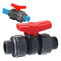 Válvula Bola Pvc Con Doble Union Americana, 50 Mm, 1 1/2 PLG