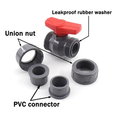 Imagen 2 del producto Válvula Bola Pvc Con Doble Union Americana, 50 Mm, 1 1/2 PLG