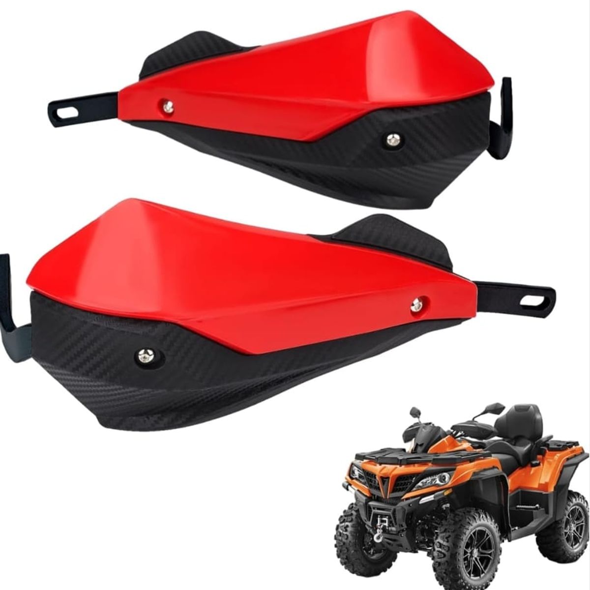 GENERICO - Protector para manillar de motos cubrepuños ROJOS