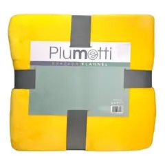 PLUMETTI - Frazada Flannel 1.5 Plazas / Amarillo – Plumetti.