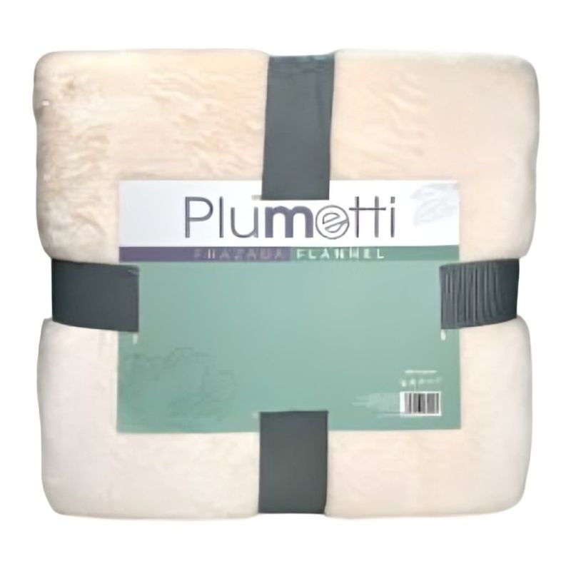 GENERICO - Frazada Flannel 15 Plazas  Crudo  Plumetti