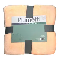 PLUMETTI - Frazada Flannel 1.5 Plazas / Salmón –