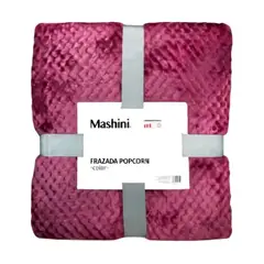 MASHINI - Frazada PopCorn 1.5 Plazas / Burdeo –