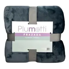 PLUMETTI - Frazada Flannel 1.5 Plazas / Marengo –
