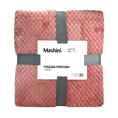 MASHINI - Frazada PopCorn 1.5 Plazas / Rosado –