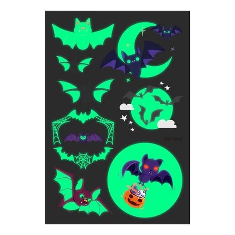 GENERICO - Tatuaje Fluorescente Murciélagos 1 De Cada Diseño