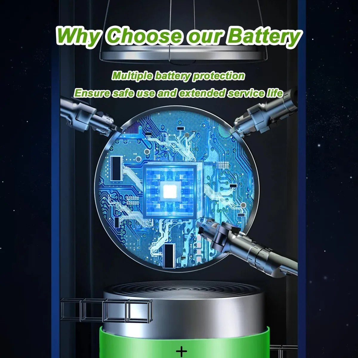 GENERICO - 10 Un. Pila Recargable - 18650 - Litio