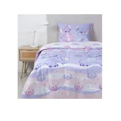 MASHINI - Plumón 1.5 Plazas Nuevos 185x228 Cm Stitch Galaxy Nuevos