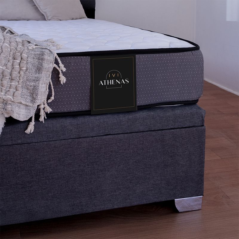 GENERICO - Cama baúl Elite de 1.5 plazas Athenas con respaldo Tubular