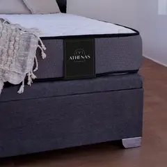 GENERICO - Cama baúl Elite de 1.5 plazas Athenas con respaldo Tubular