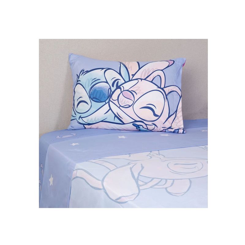 MASHINI - Juego De Sábanas Disney 1.5 Plazas - Mashini Nuevos Stitch Galaxy