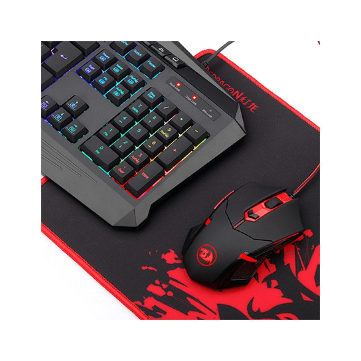 REDRAGON - Kit Gamer 4En1 Audifono Teclado Mouse MousePad S101 Redragon