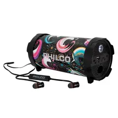 PHILCO - Pack Parlante Bluetooth 10W Diseño Audifonos Bluetooth