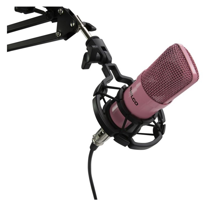 PHILCO - KIT STUDIO MICROPH CSOPPOPSTANDUSB SOUND CARD ROSADO