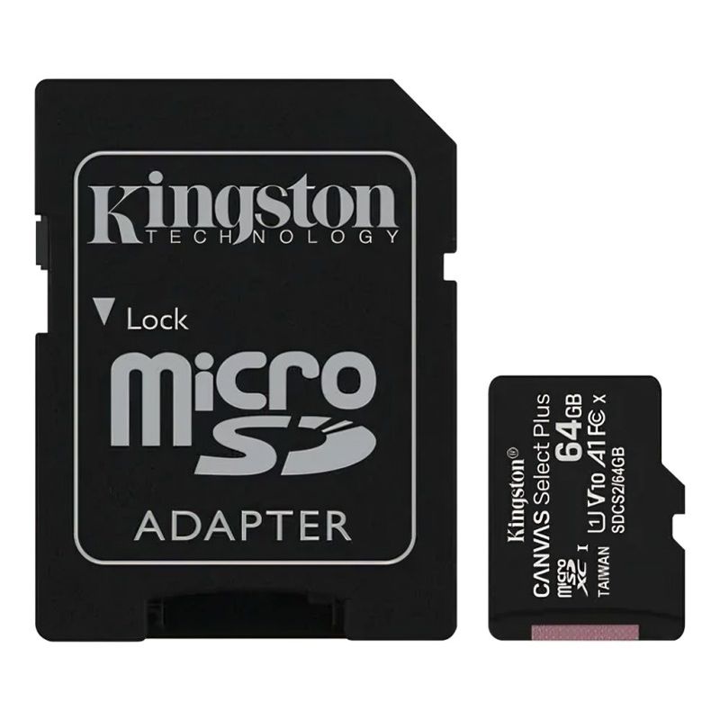 KINGSTON - MEMORIA MICROSD CADAPT SELECT PLUS 64GB SDCS264GB