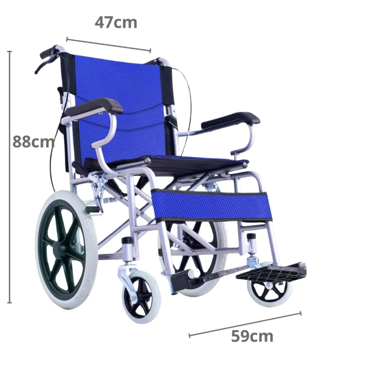 GENERICO - Silla De Ruedas Geriátrica Paseo Liviana Plegable Con Frenos