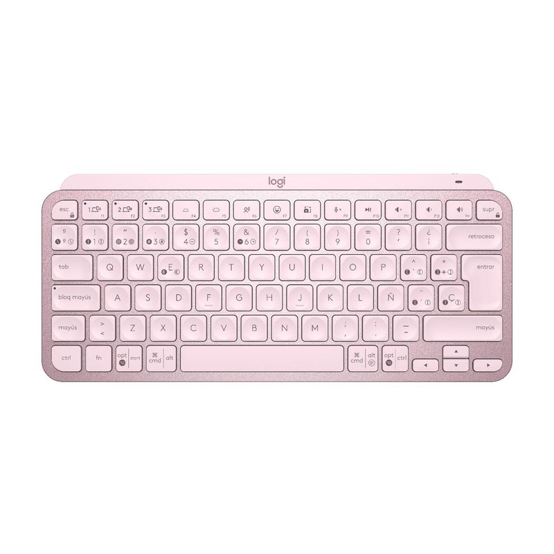 LOGITECH - Teclado MX Keys Mini Inalámbrico Rosa.