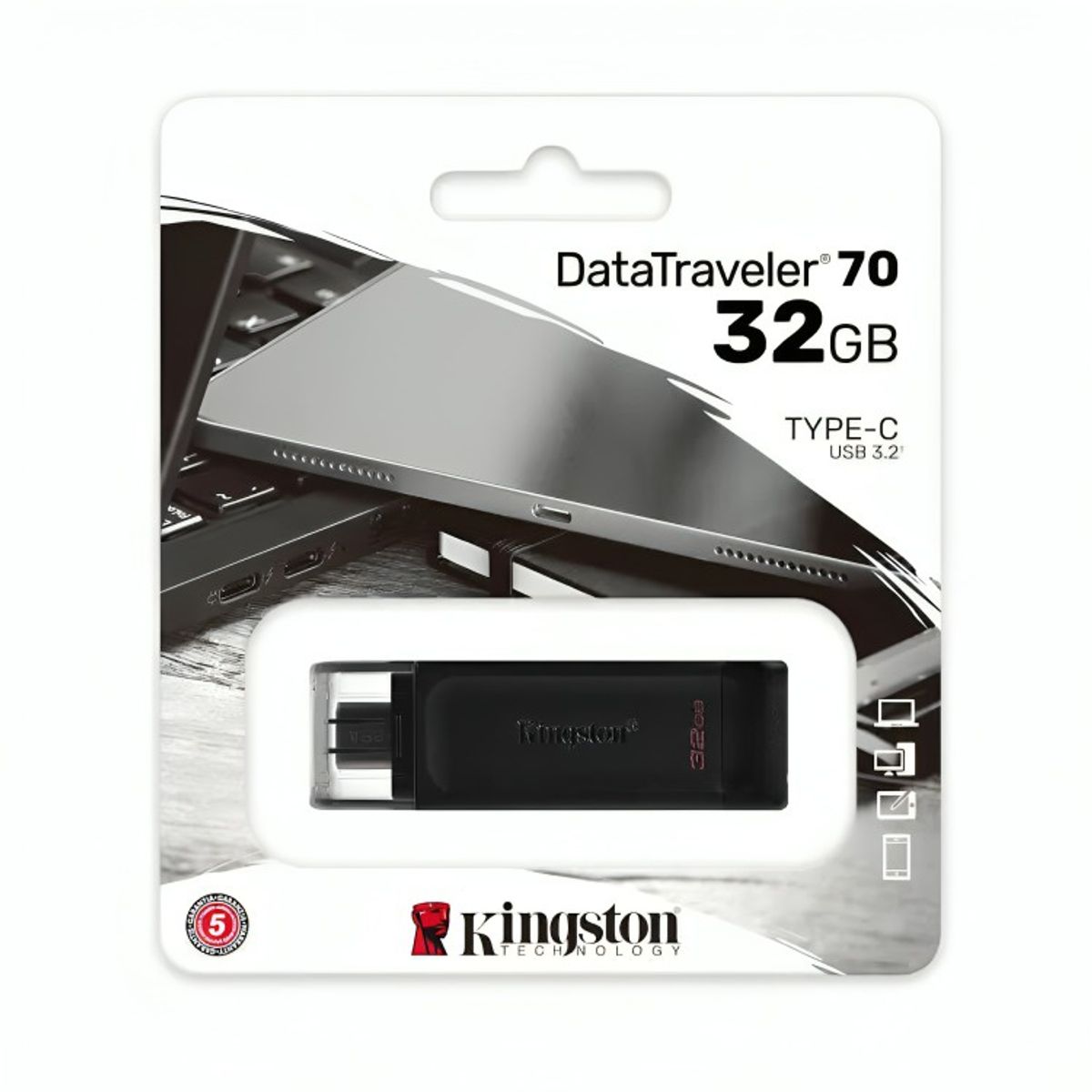 KINGSTON - PENDRIVE-C  32 DATA TRAVELER 70  DT7064GB -64GB.
