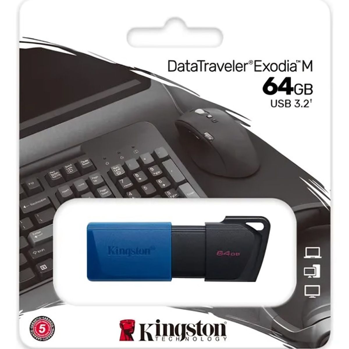 KINGSTON - PENDRIVE DATA TRAVELER EXODIA 32 - 64GB DTXM64GB.