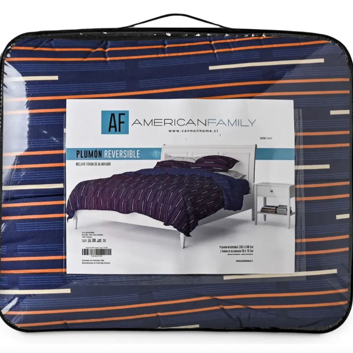 CANNON - Plumón Af  Reversible Single (apto 1 Pl Y 1.5 Pl) TRAZOS