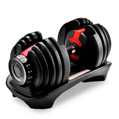 PWRFITNESS - Mancuerna Ajustable 24 kg con Base – Gimnasio en Casa