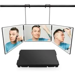 MOVI - Espejo Triple 360° para Autocorte de Cabello y Barba.-