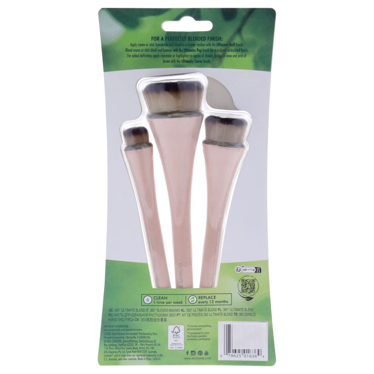 ECOTOOLS - Kit de Brochas de Mezcla Ultimate 360 3 Piezas - Ecotools