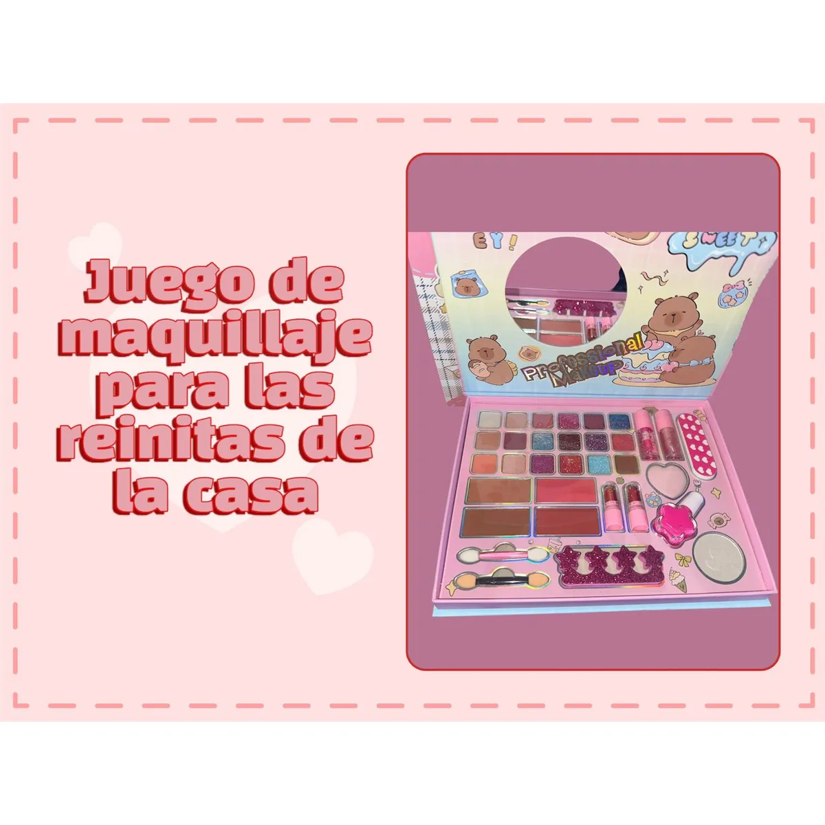 GENERICO - Set De Maquillajes Para Niñas Capy Bara Honey