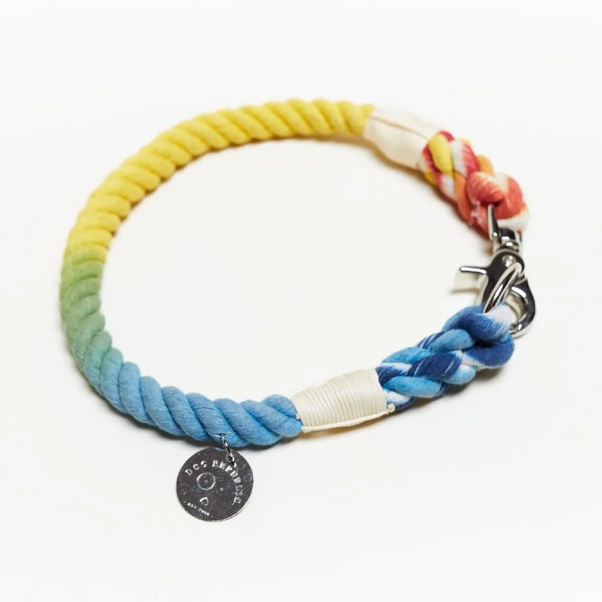 DOG REPUBLIC - Collar de mascotas Cuerda Grande Arcoiris L Animal Republic