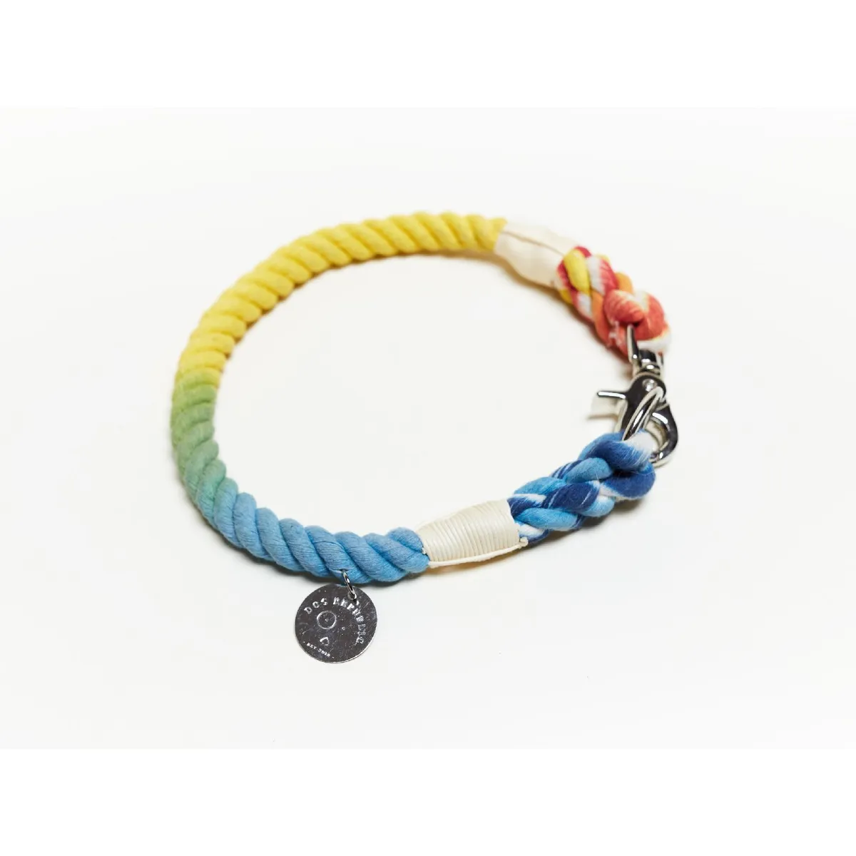 DOG REPUBLIC - Collar de mascotas Cuerda Grande Arcoiris L Animal Republic