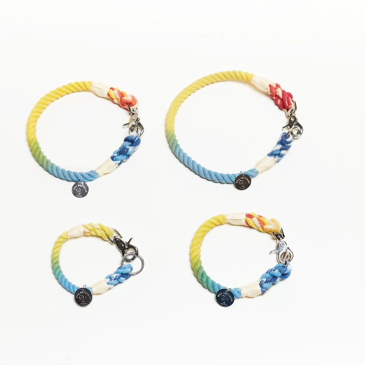 DOG REPUBLIC - Collar de mascotas Cuerda Grande Arcoiris L Animal Republic