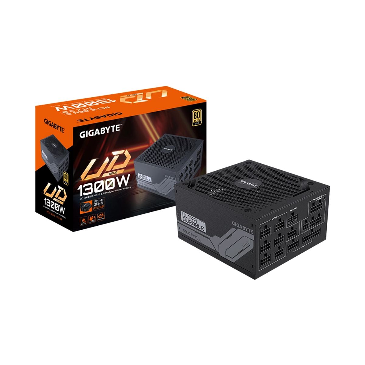 GIGABYTE - Fuente de Poder Gigabyte 1300W UD1300GM PG5 80+ Gold Modular