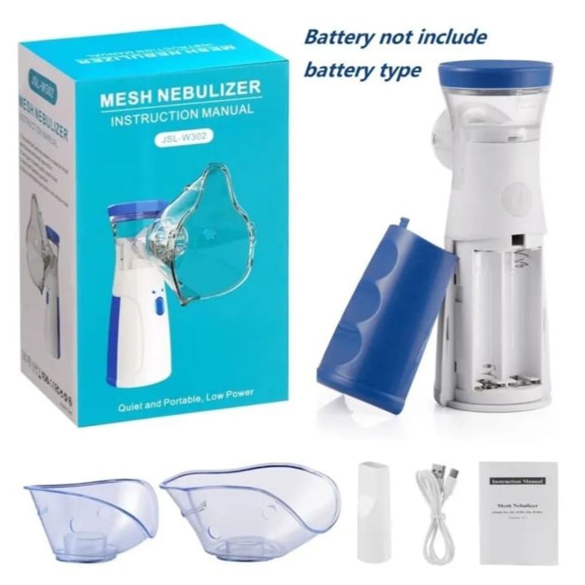 GENERICO - Nebulizador Infantil Niños Adultos Mesh Inhalador 2 Mascaras