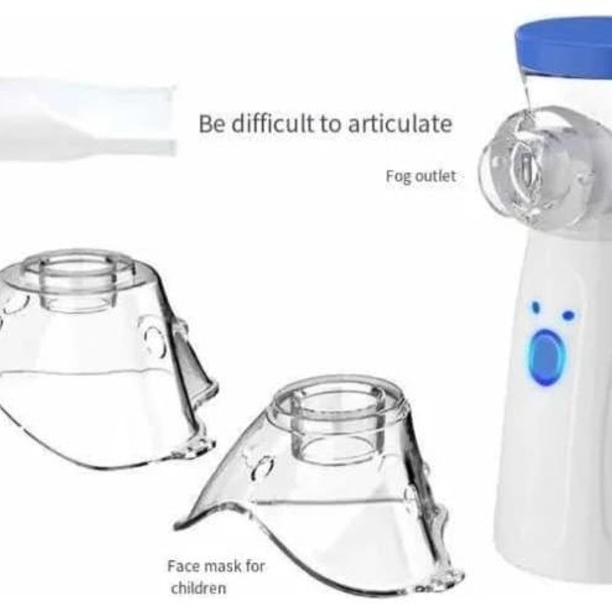 GENERICO - Nebulizador Infantil Niños Adultos Mesh Inhalador 2 Mascaras